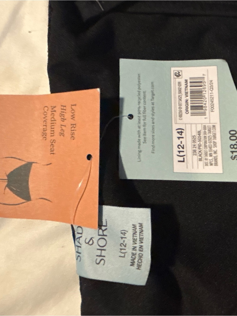 Shade & Shore Black Tie-Side Bikini Bottom - Picture 3 of 3